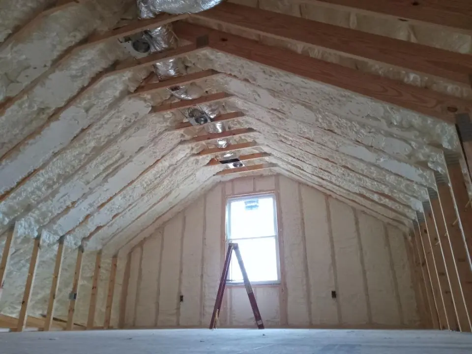 Spray foam roofing application for Crawl Space Insulation project in Howell